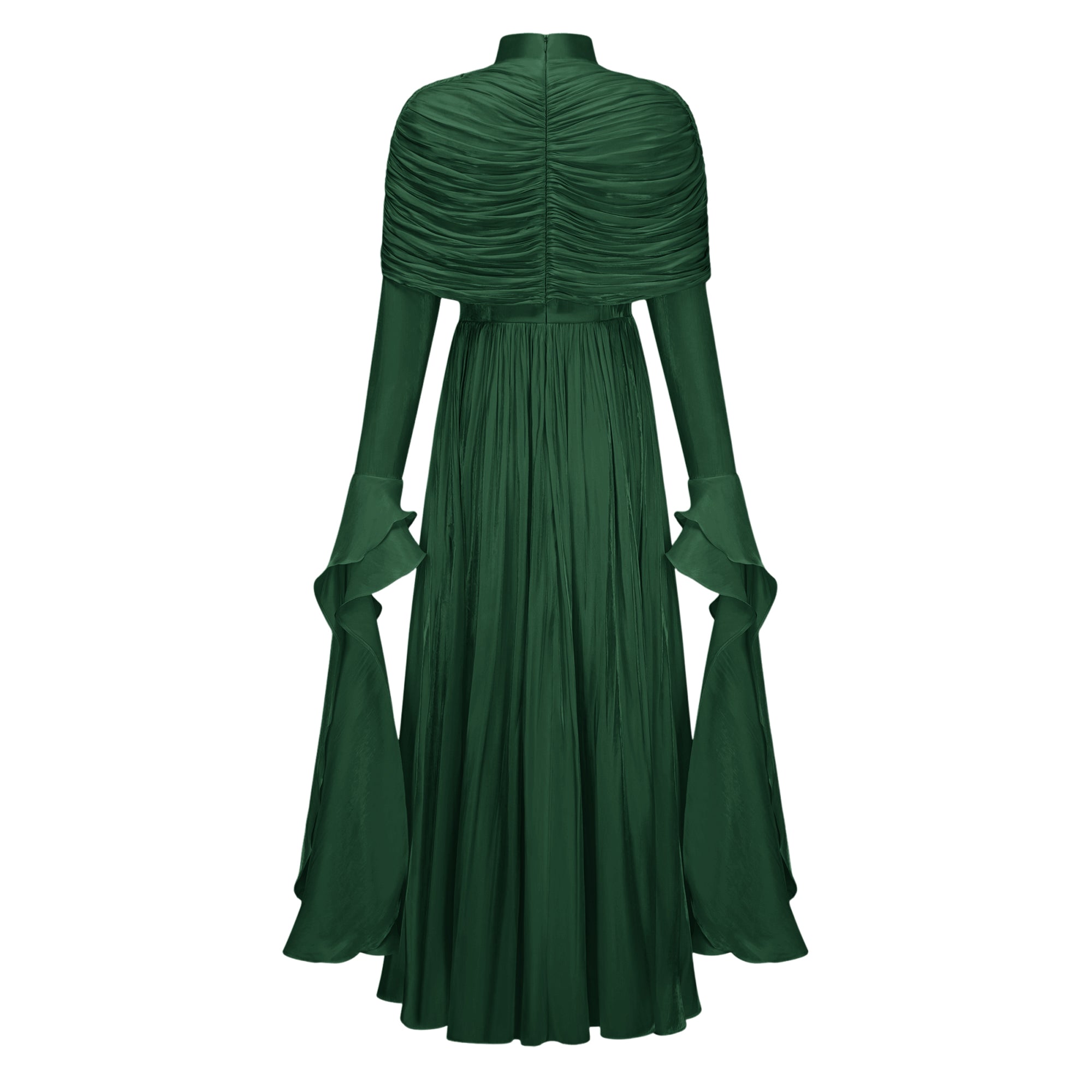 Gustave Green Rüschen-Cape Maxikleid mit Rüschen