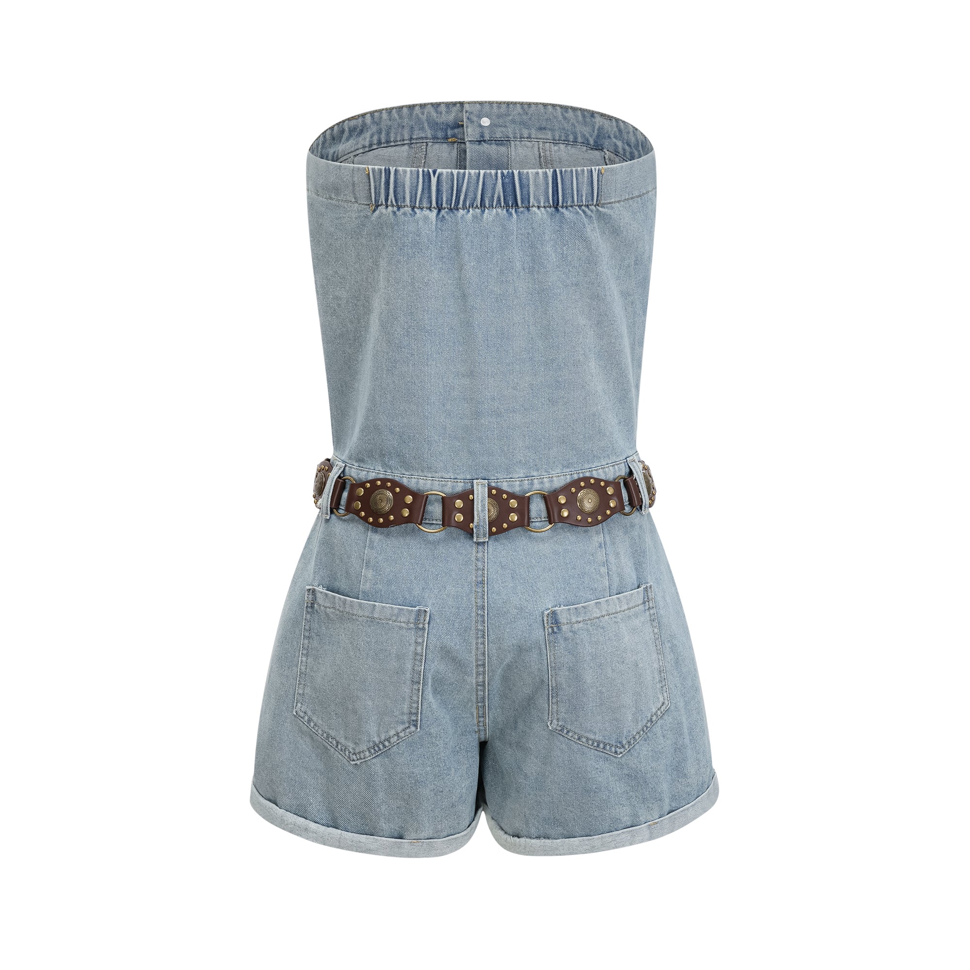Marta Blauer Denim-Playsuit mit Verwaschen-Effekt