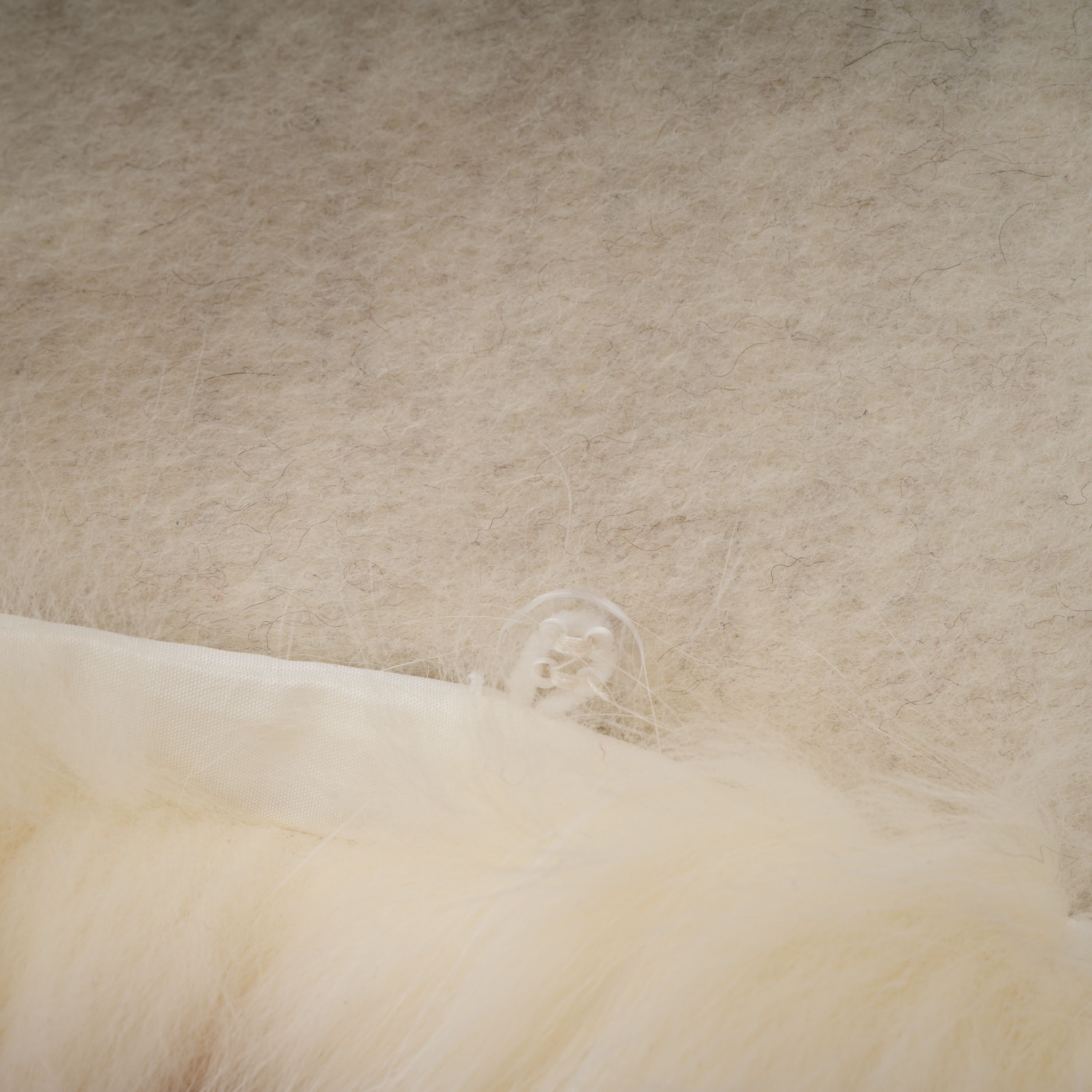 Cecilia Weißer Mantel mit Gürtel und Pelzbesatz