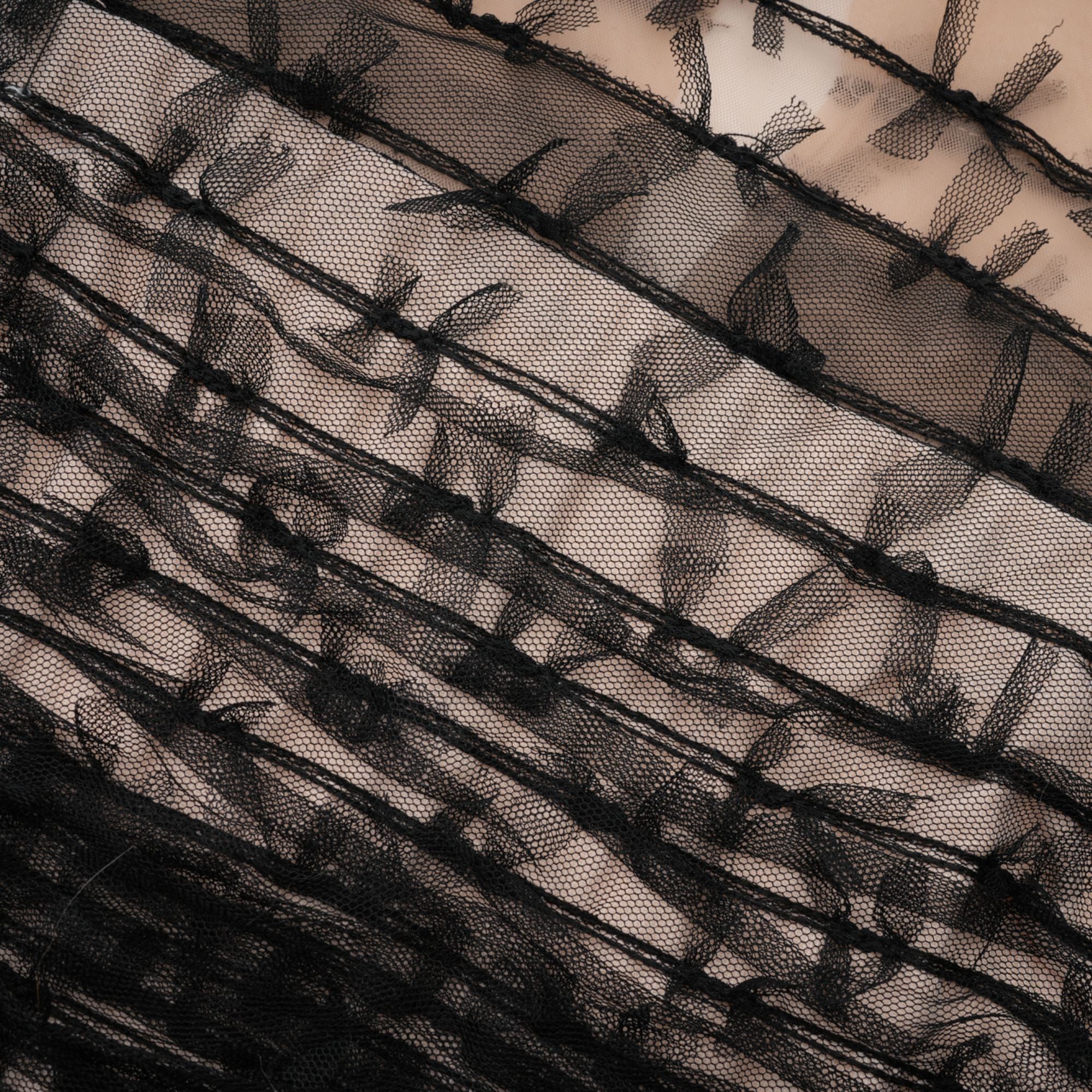 Eléonore Midi-Kleid aus Tüll mit Farbblock-Design