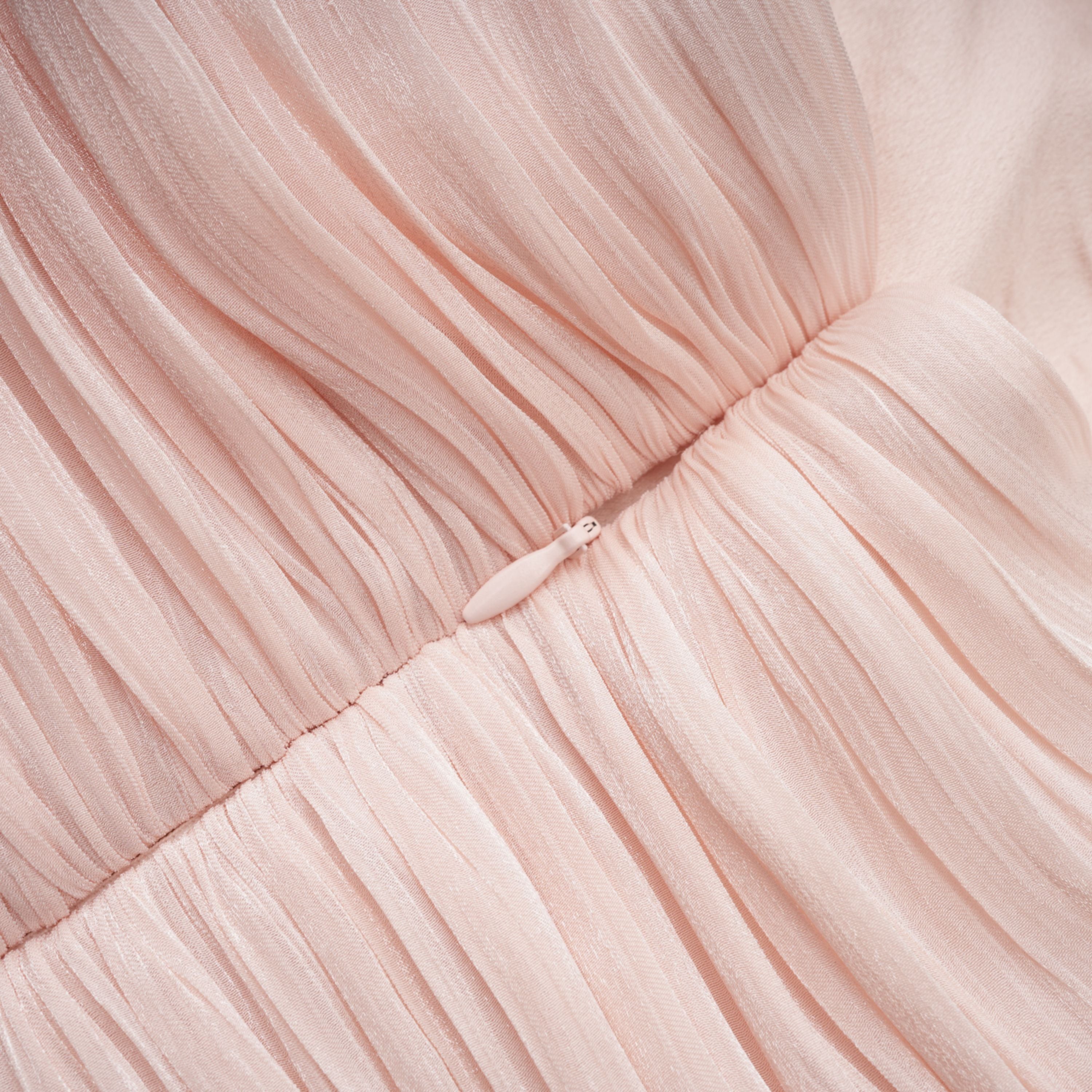 Bernice Pink Glänzendes Cape & Kleid Set