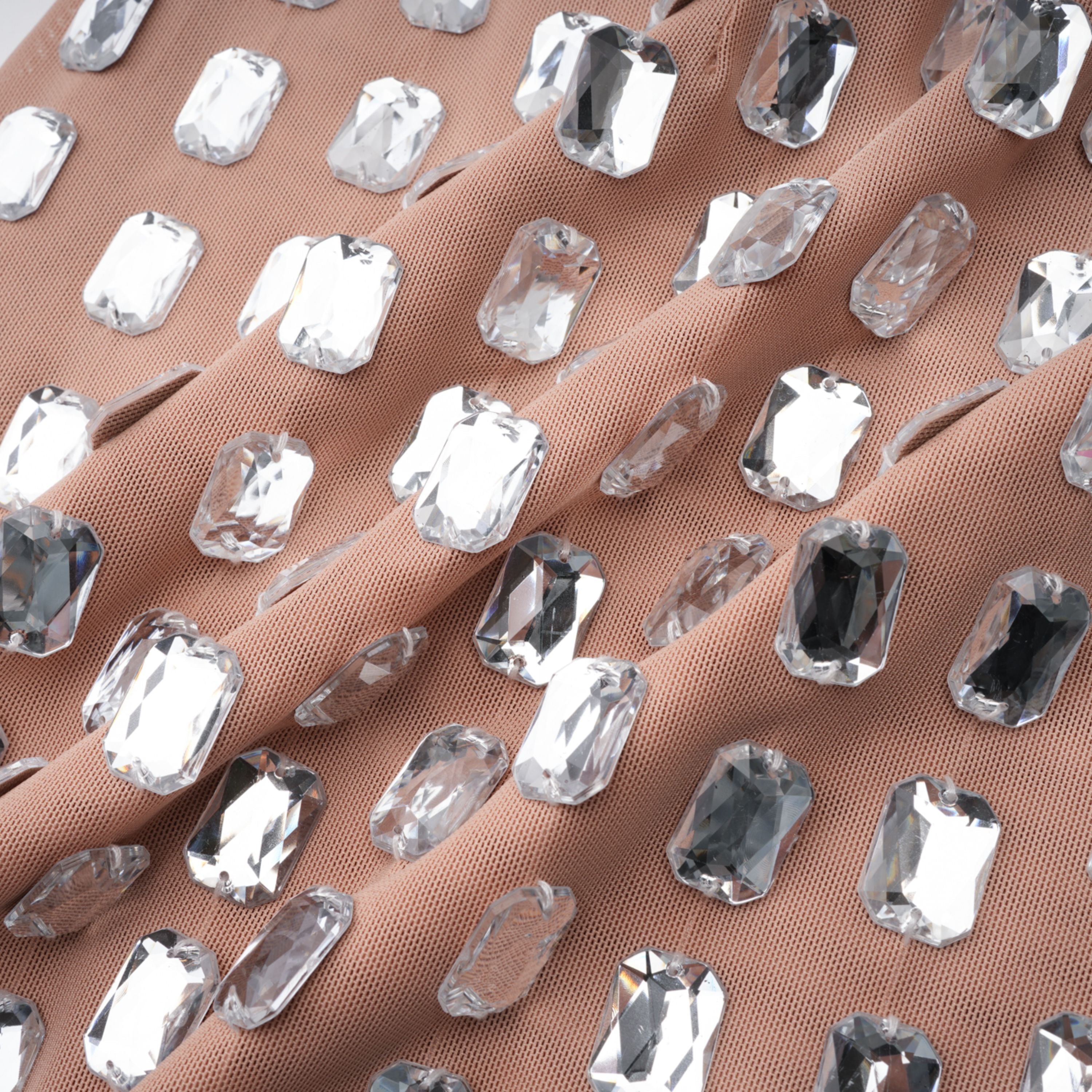 Giustina Silber Halterneck-Minikleid mit Schleife und Kristallen