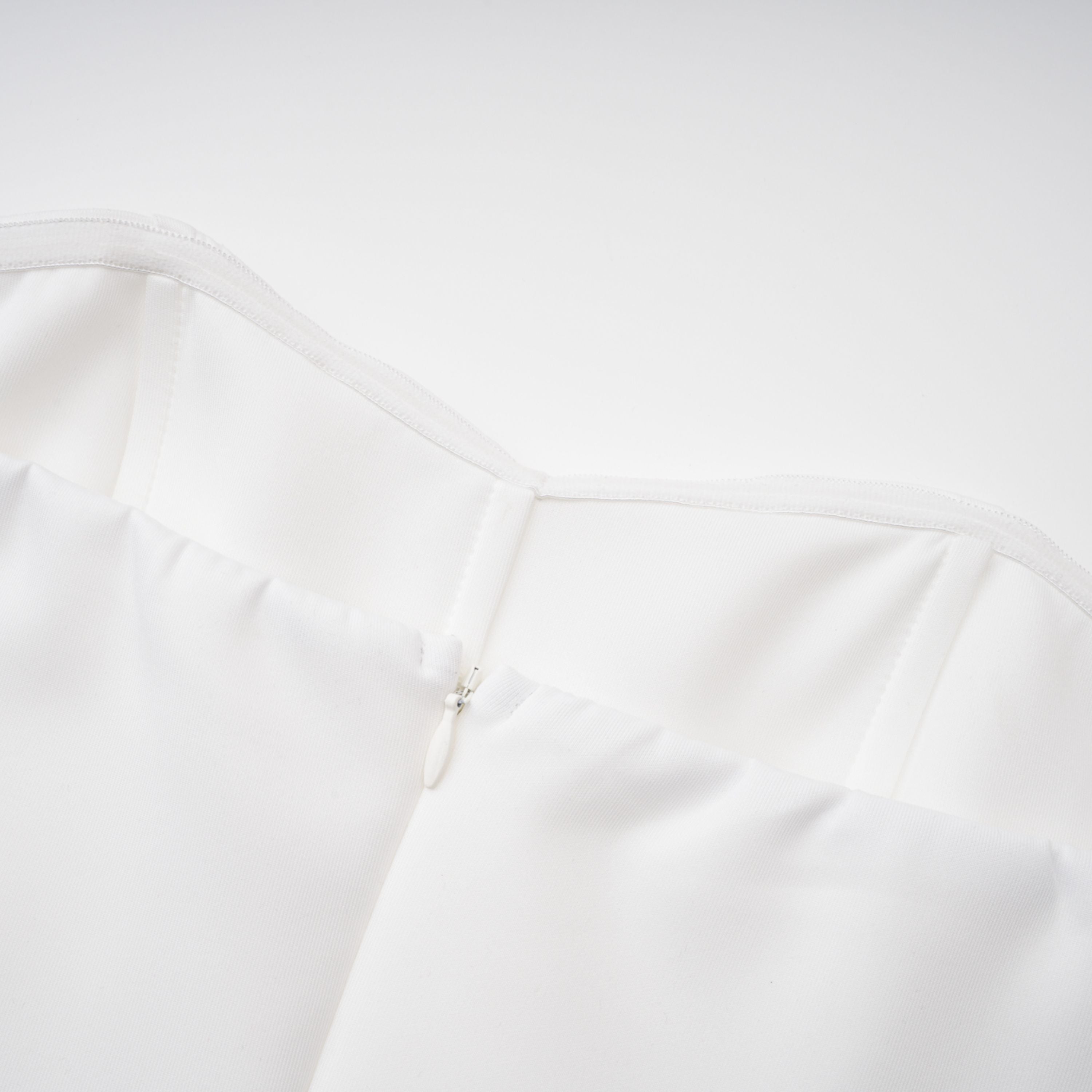 Felice Weißes strukturiertes Cape- und Korsettkleid-Set