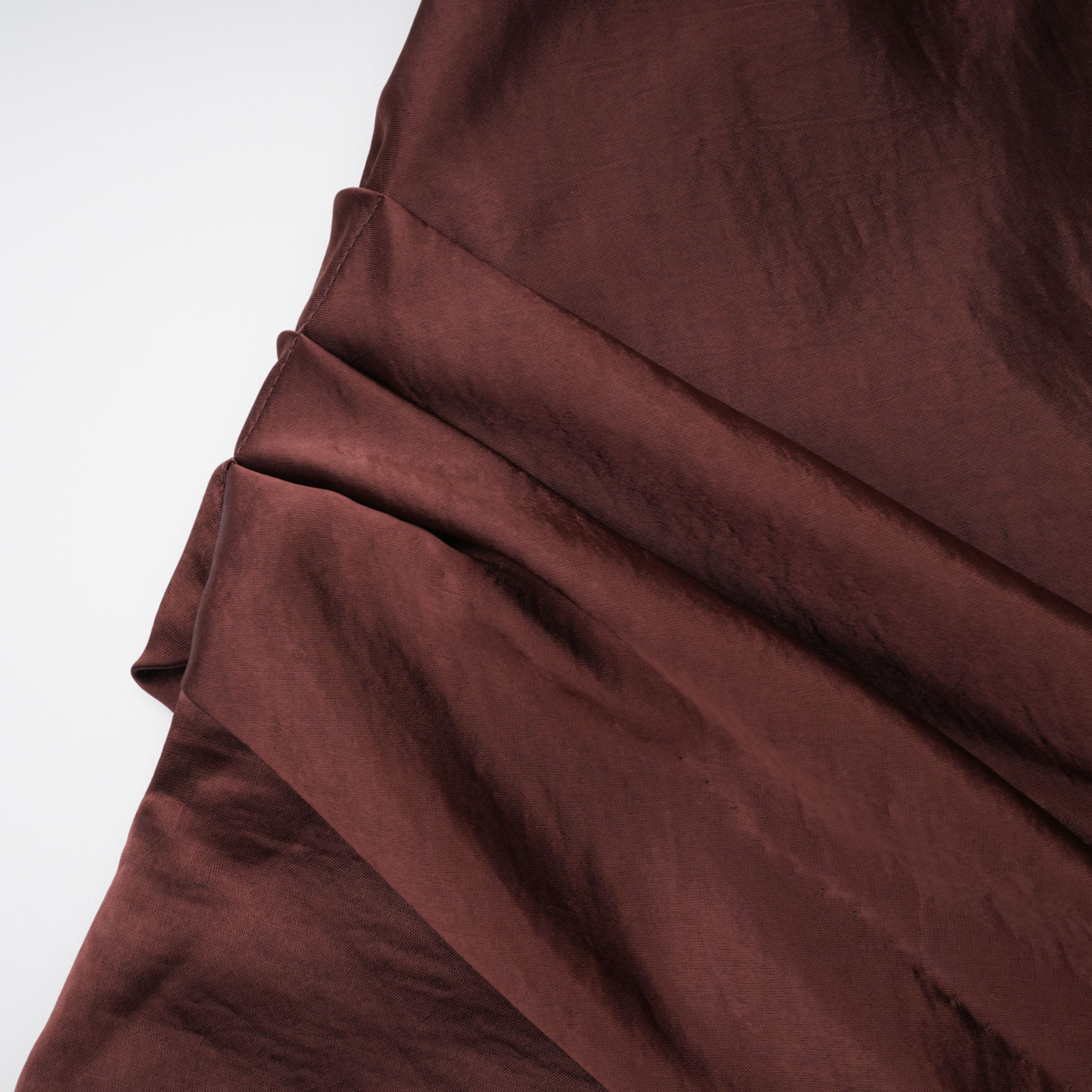 Luisa Brown Asymmetrisches Maxikleid aus gerafftem Satin