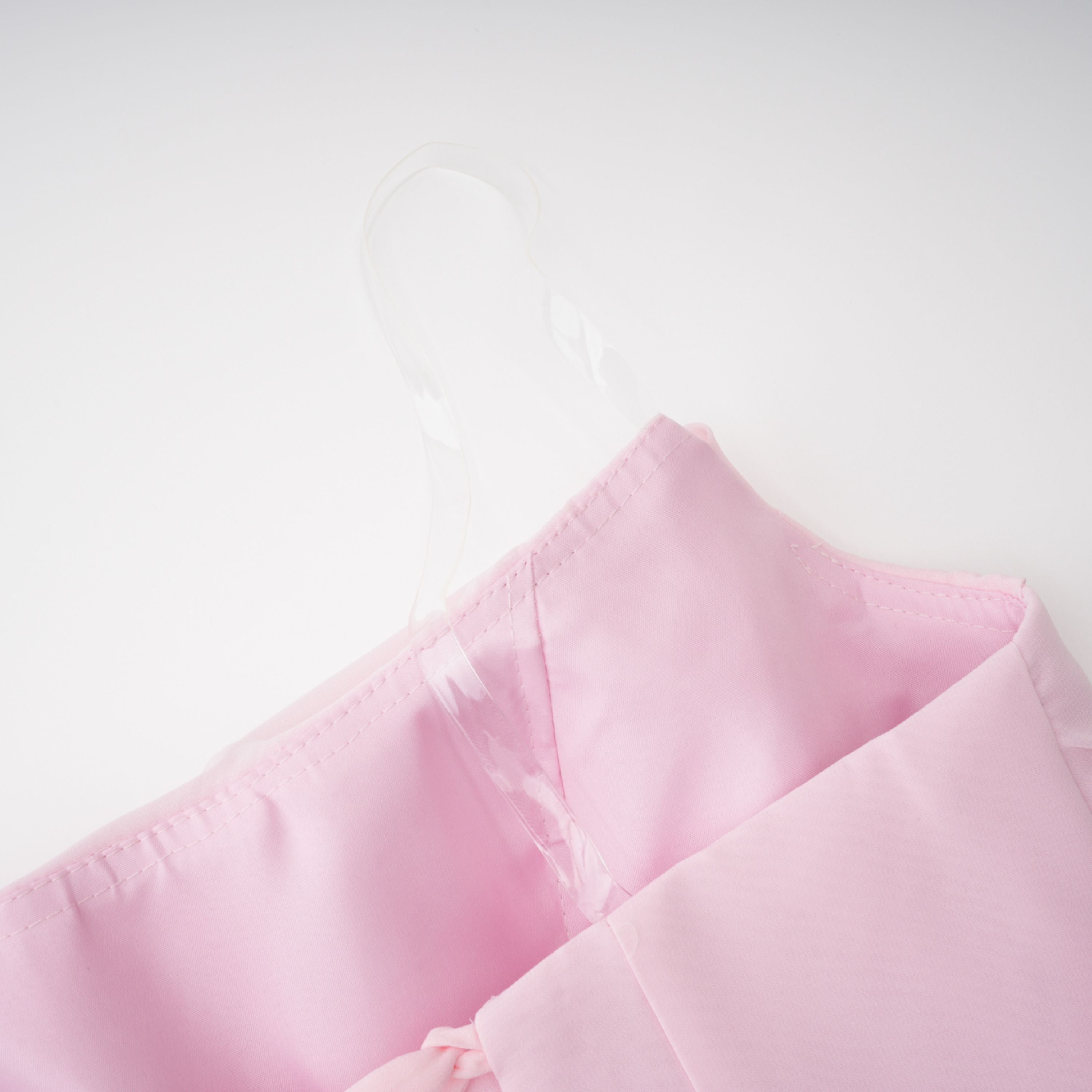 Romane Pinkes trägerloses Korsett-Maxikleid aus Chiffon