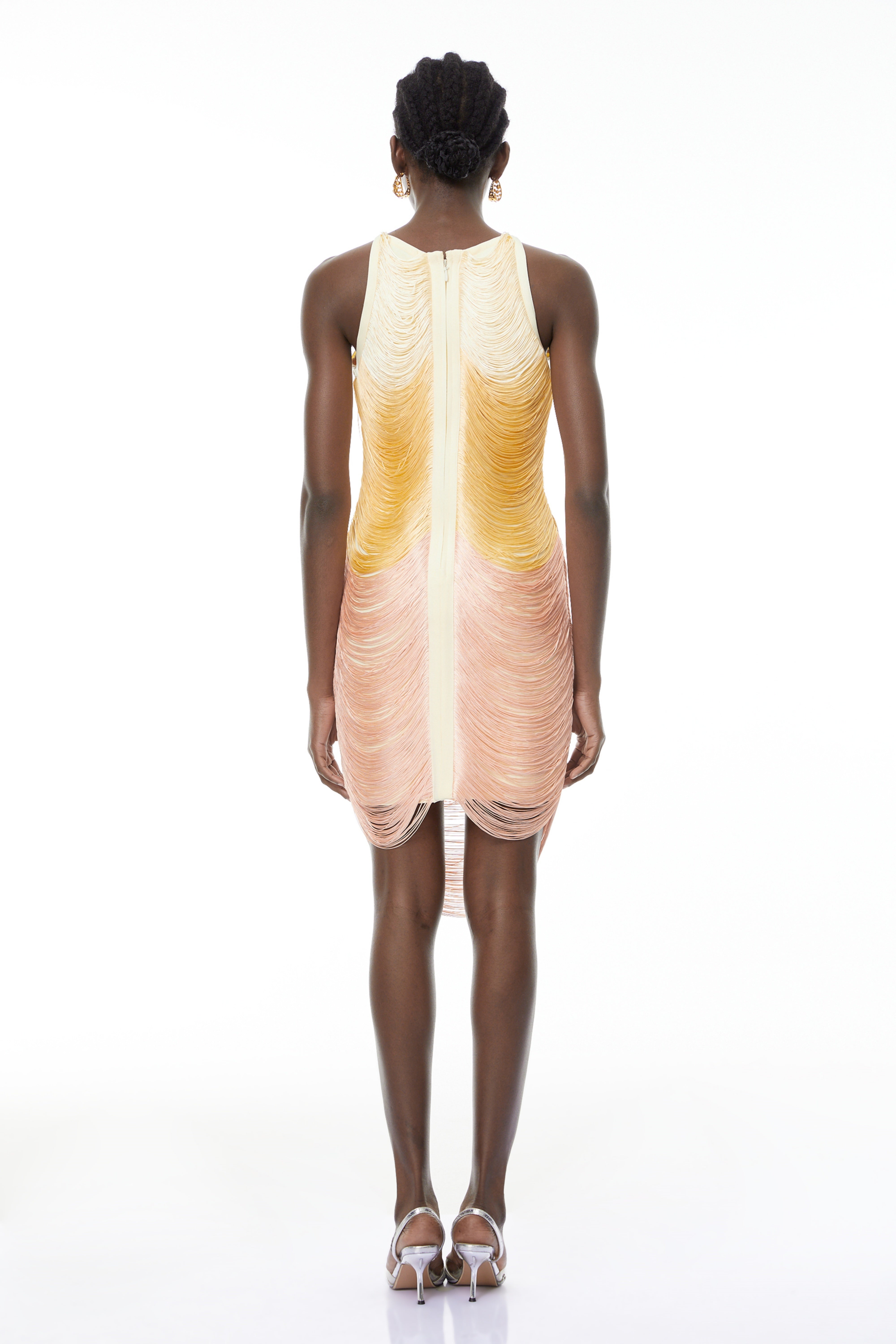 Ondine Gelbes Ombre-Minikleid