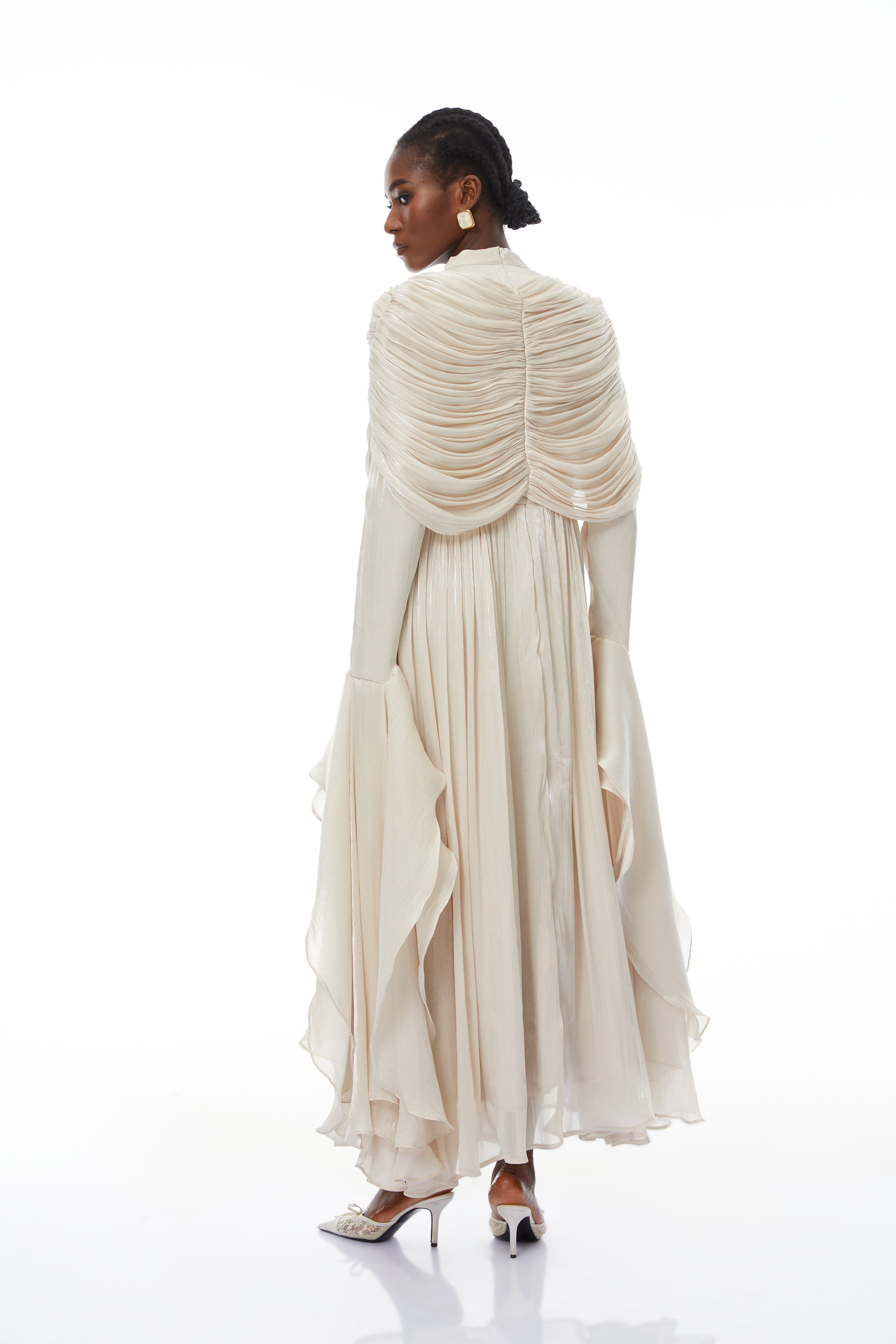 Maxikleid mit Rüschen