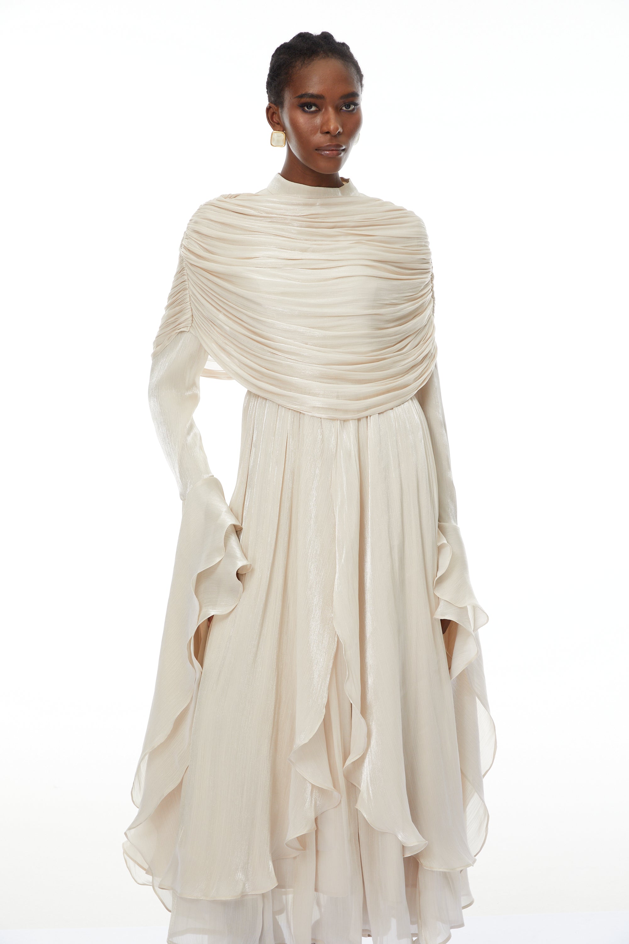 Maxikleid mit Rüschen