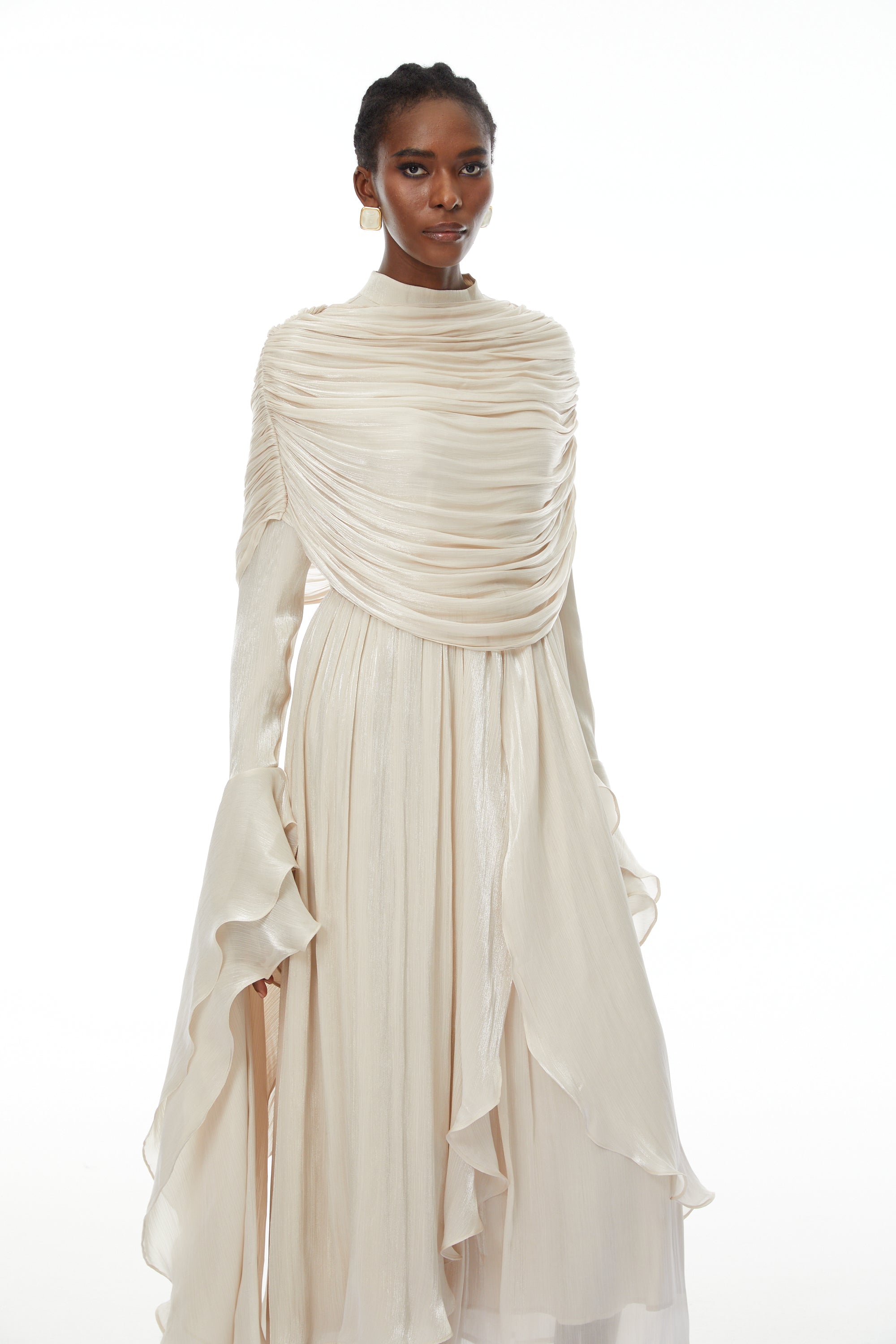 Maxikleid mit Rüschen