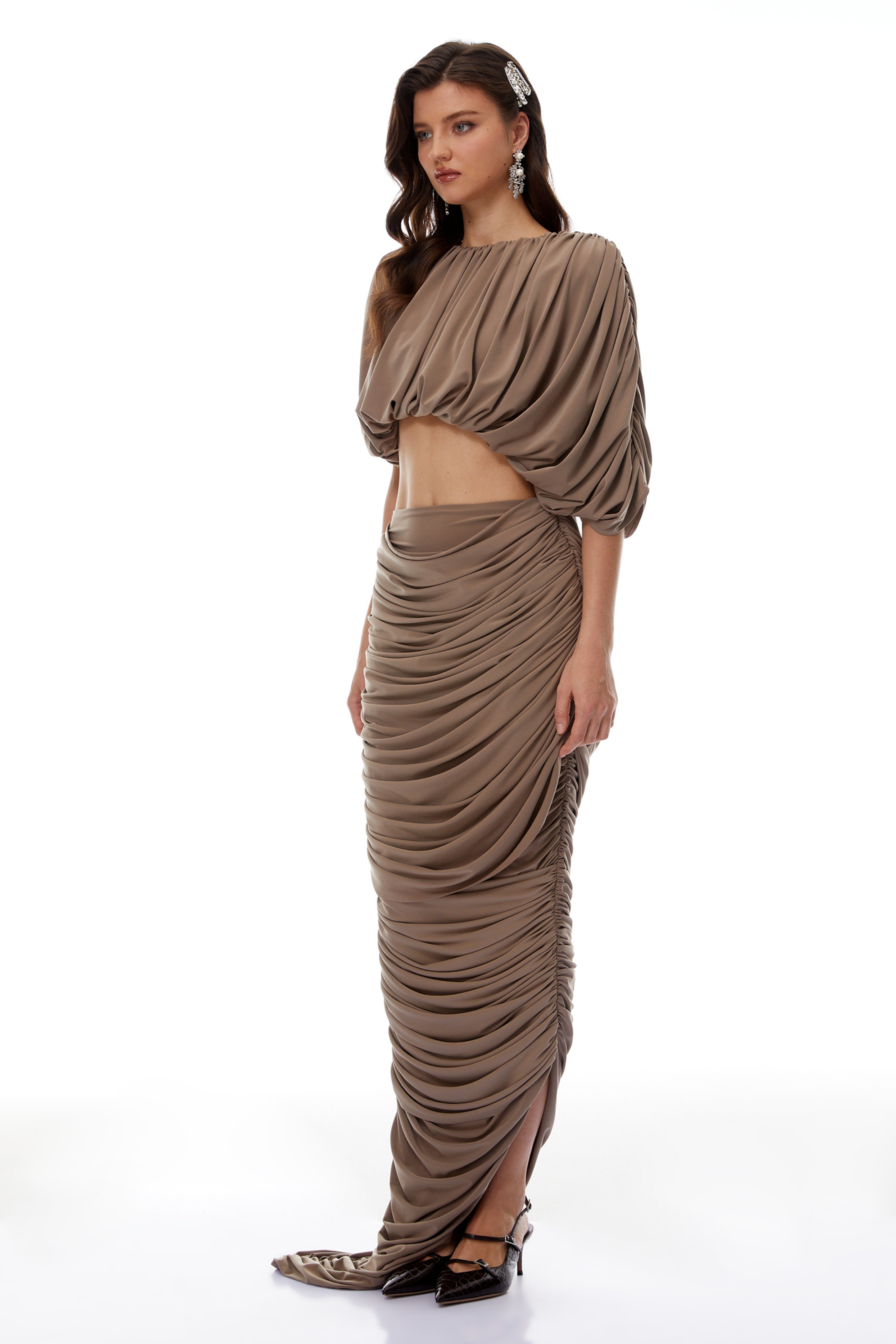 Amelia Brown Rüschen-Oberteil & Rock-Set