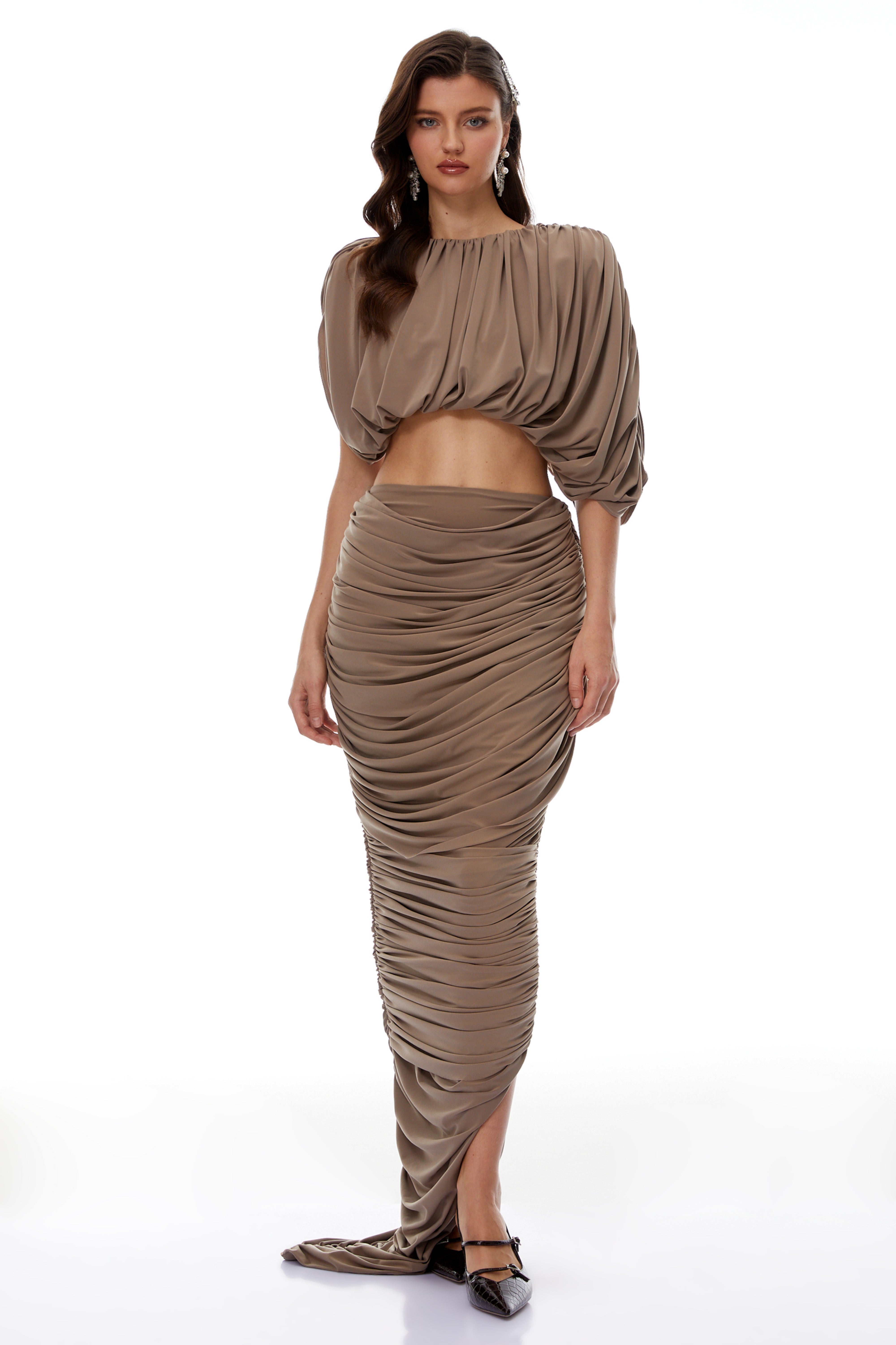 Amelia Brown Rüschen-Oberteil & Rock-Set