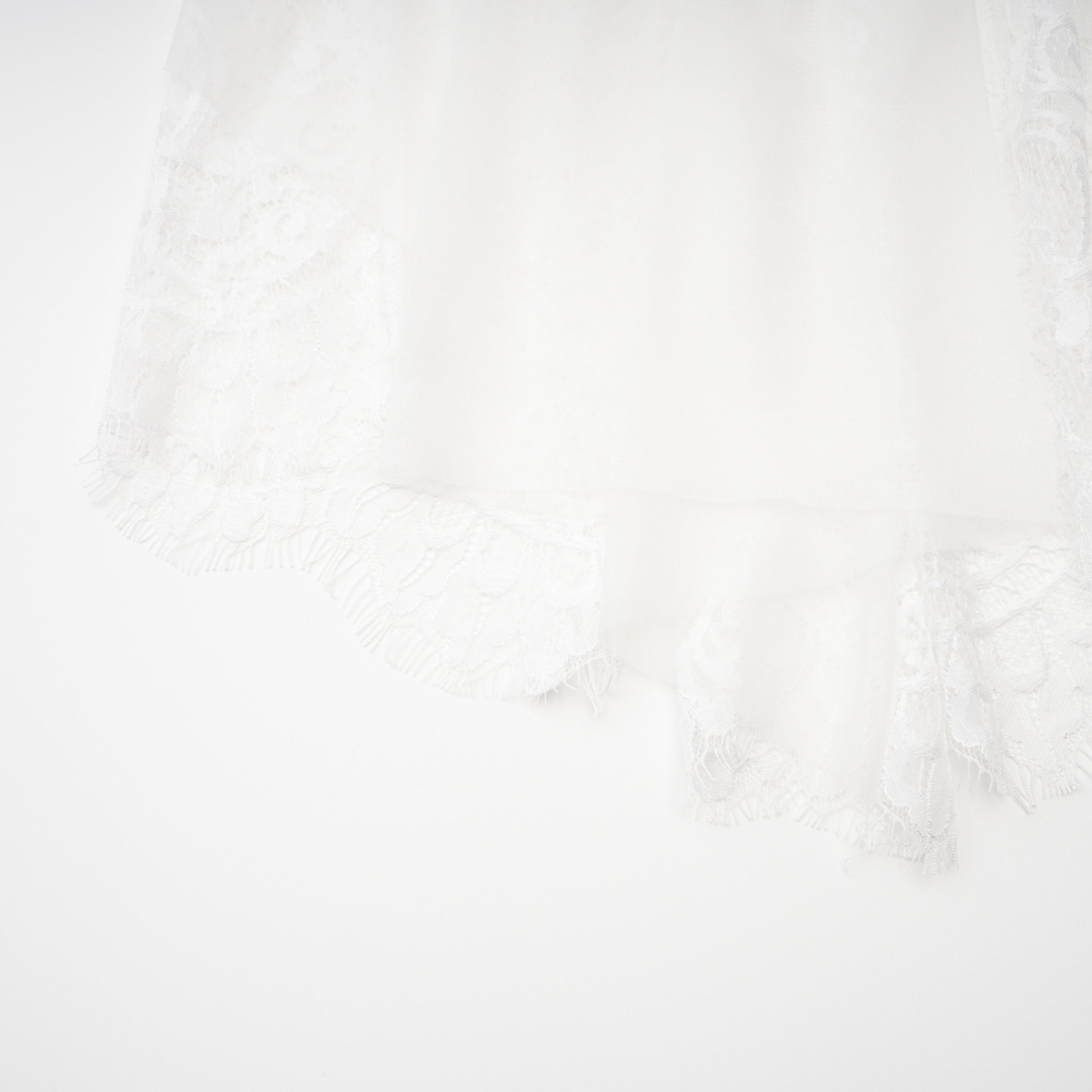 Margherita Weißes Spitzenkleid mit Blumenmuster & Rock-Set