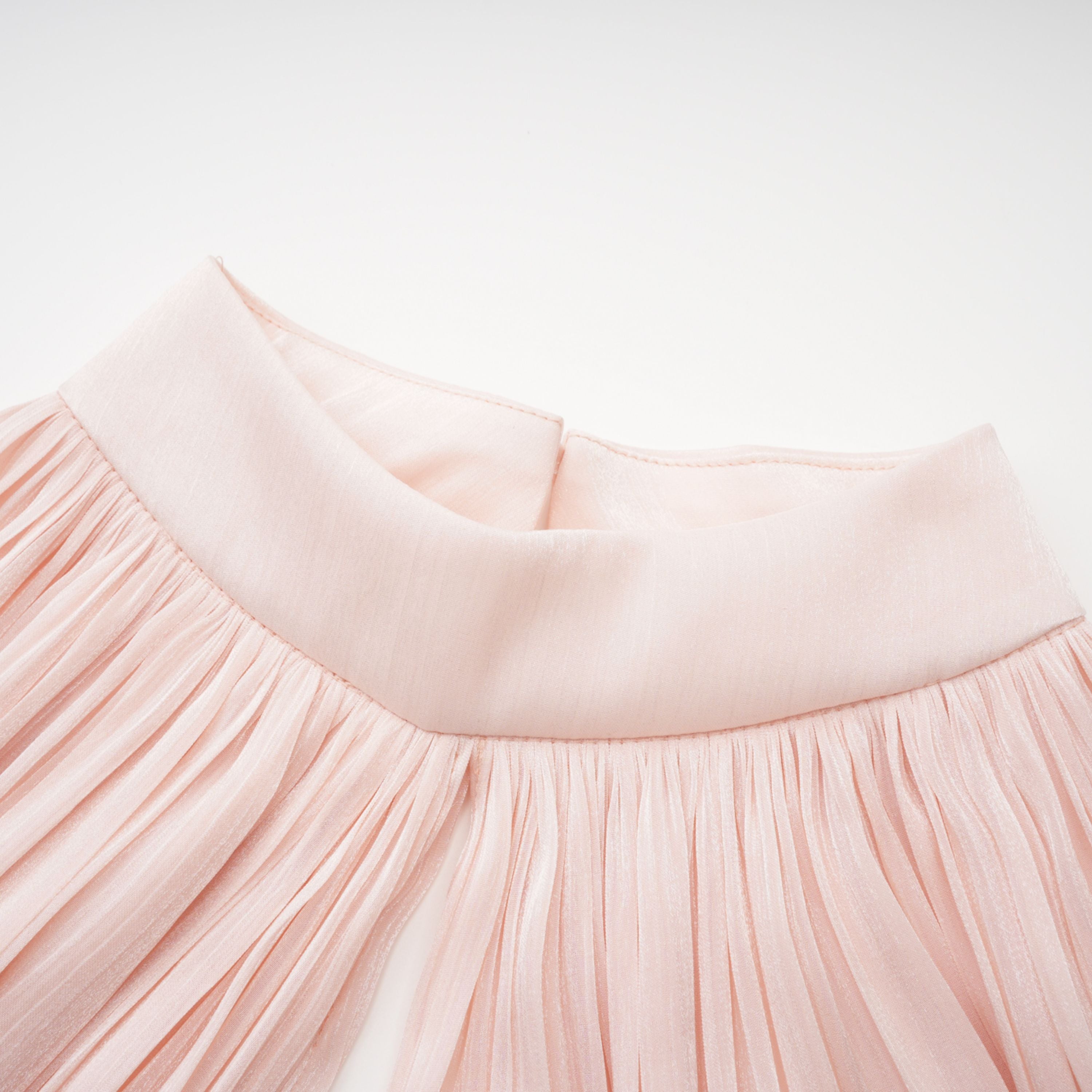 Bernice Pink Glänzendes Cape & Kleid Set