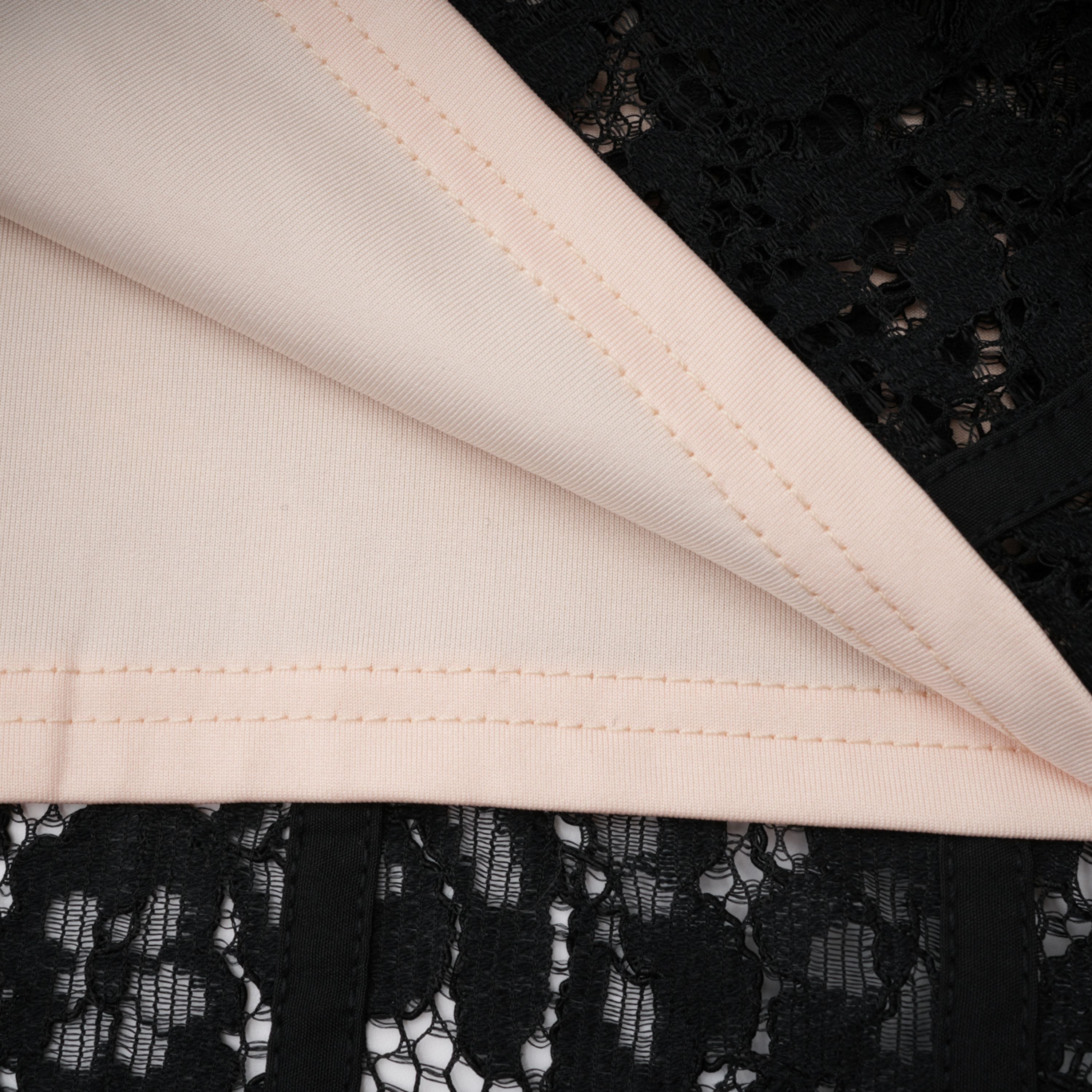 Giorgia Schwarzes Maxikleid mit floraler Spitze und Korsett