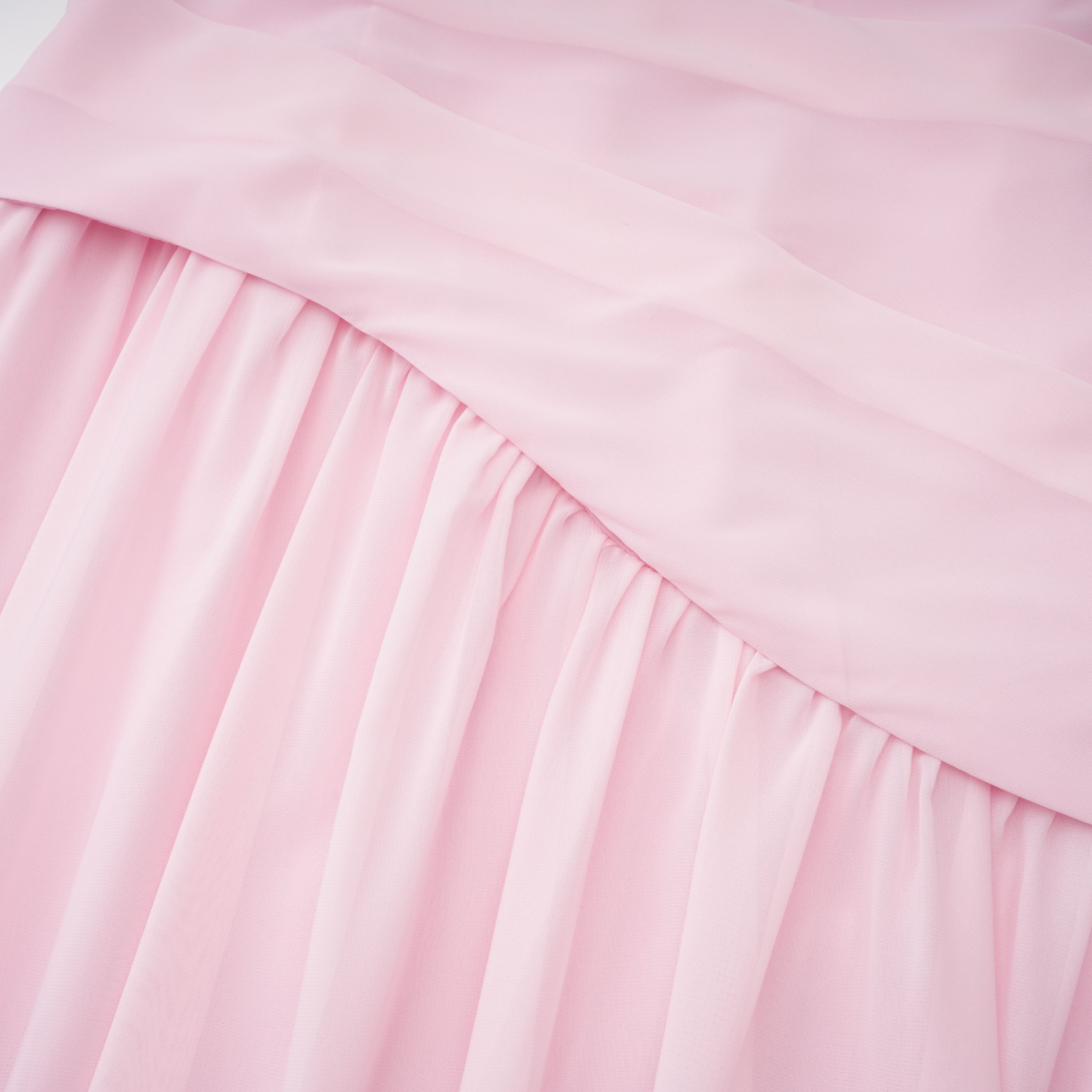 Romane Pinkes trägerloses Korsett-Maxikleid aus Chiffon