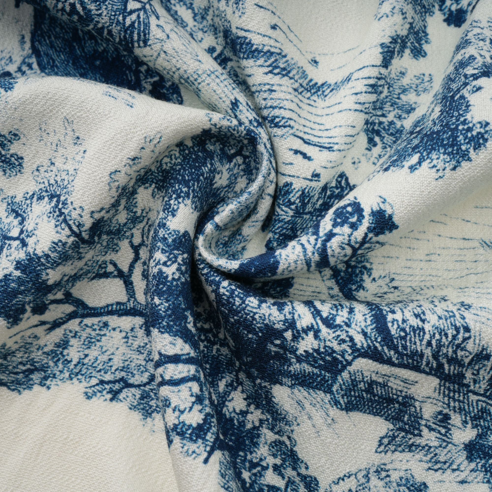 Adélaïde Midikleid mit Grafikprint in Blau (Endgültiger Verkauf – nur in den USA)