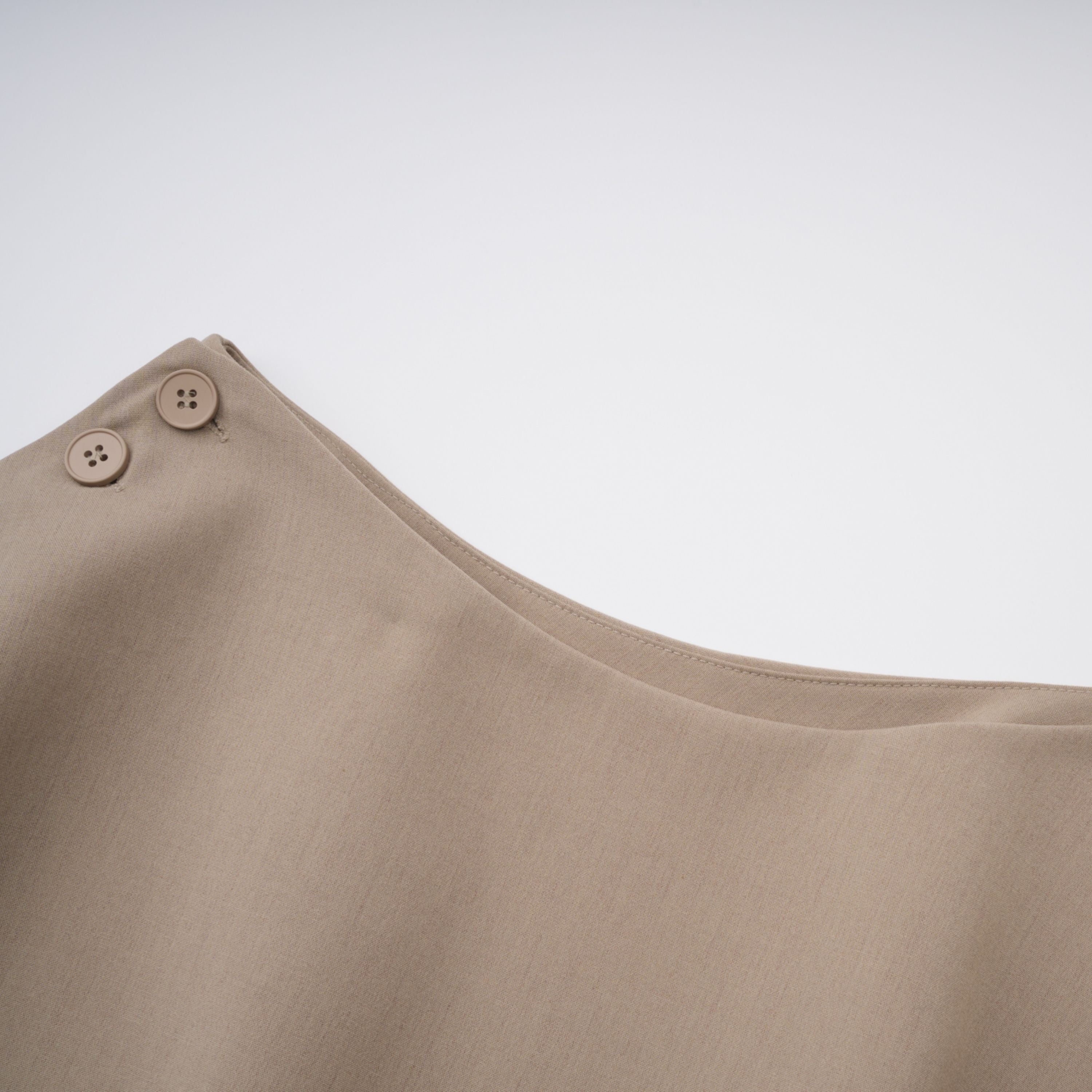 Filomena Grauer drapierter asymmetrischer Minirock