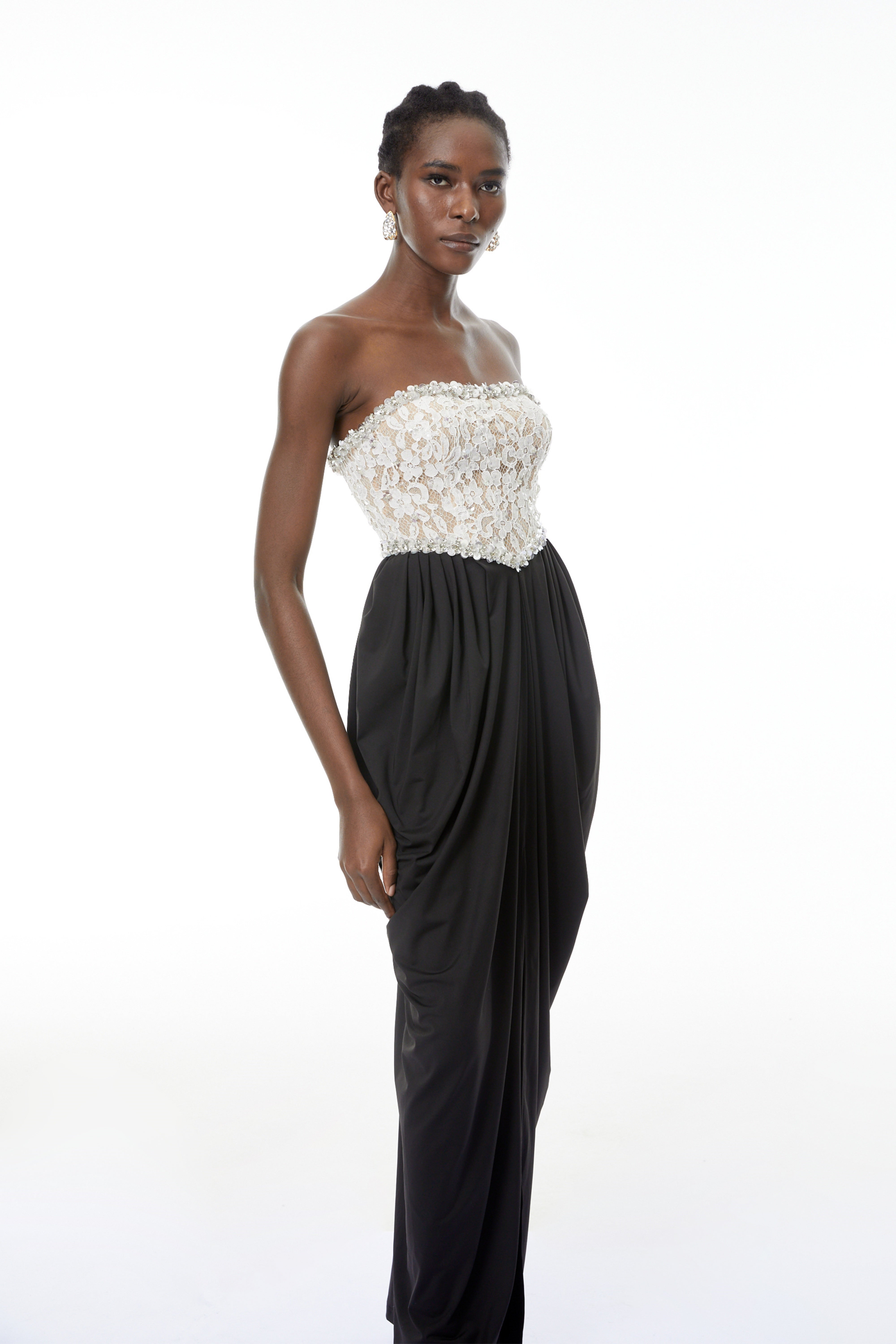 Hilla Maxikleid mit Farbblock