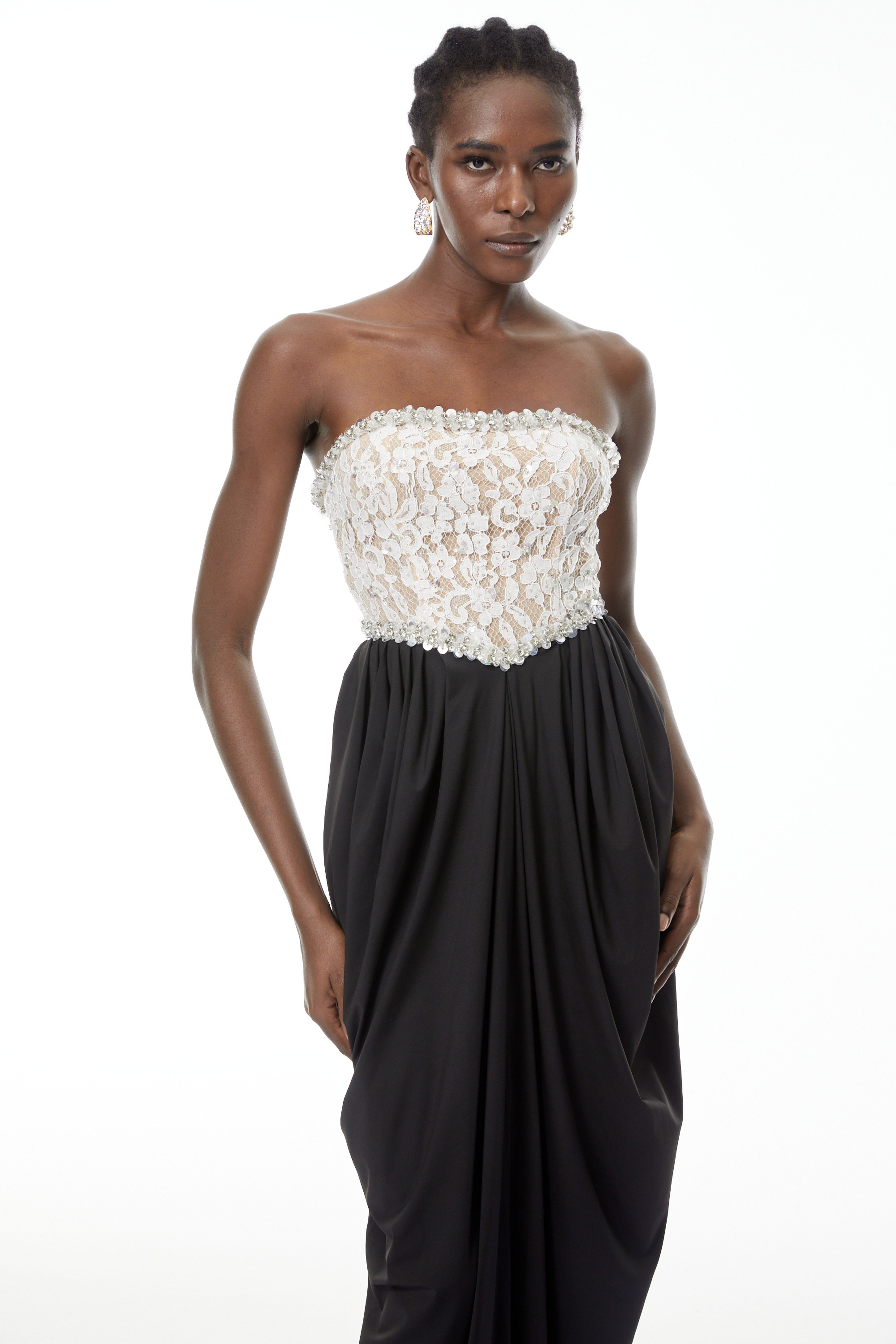 Hilla Maxikleid mit Farbblock