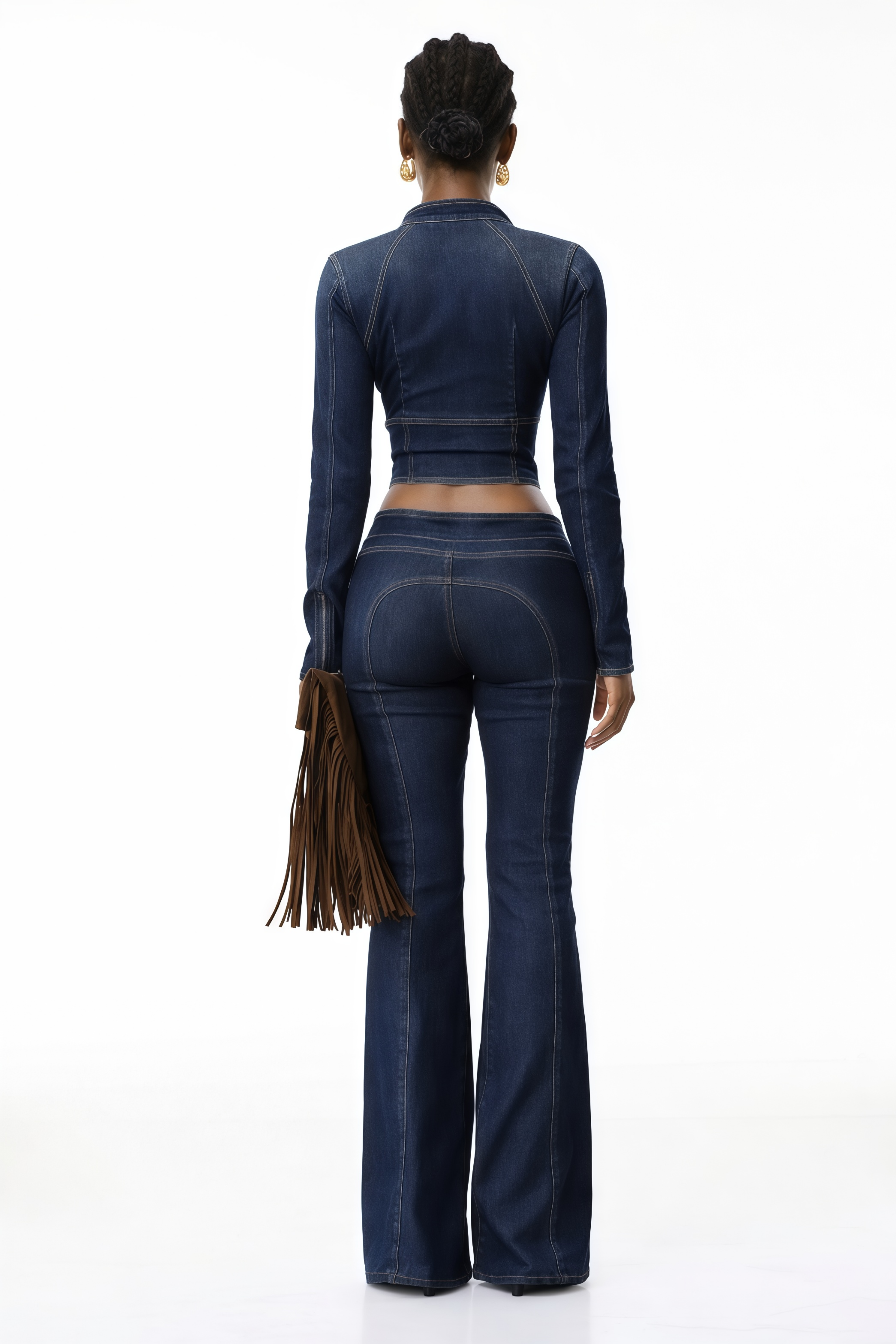 Kiona Indigo Blue Denim Schnür-Set