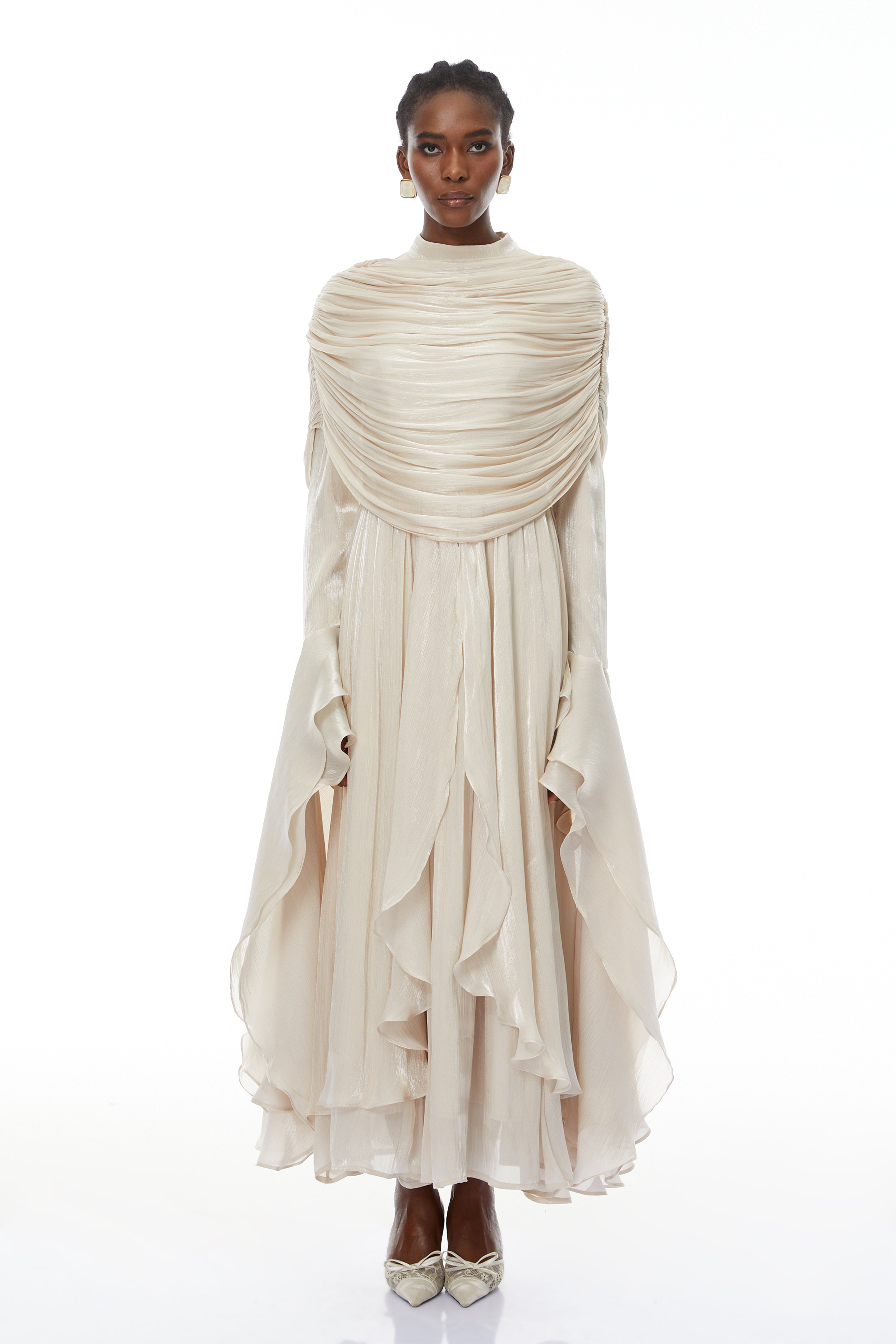 Maxikleid mit Rüschen