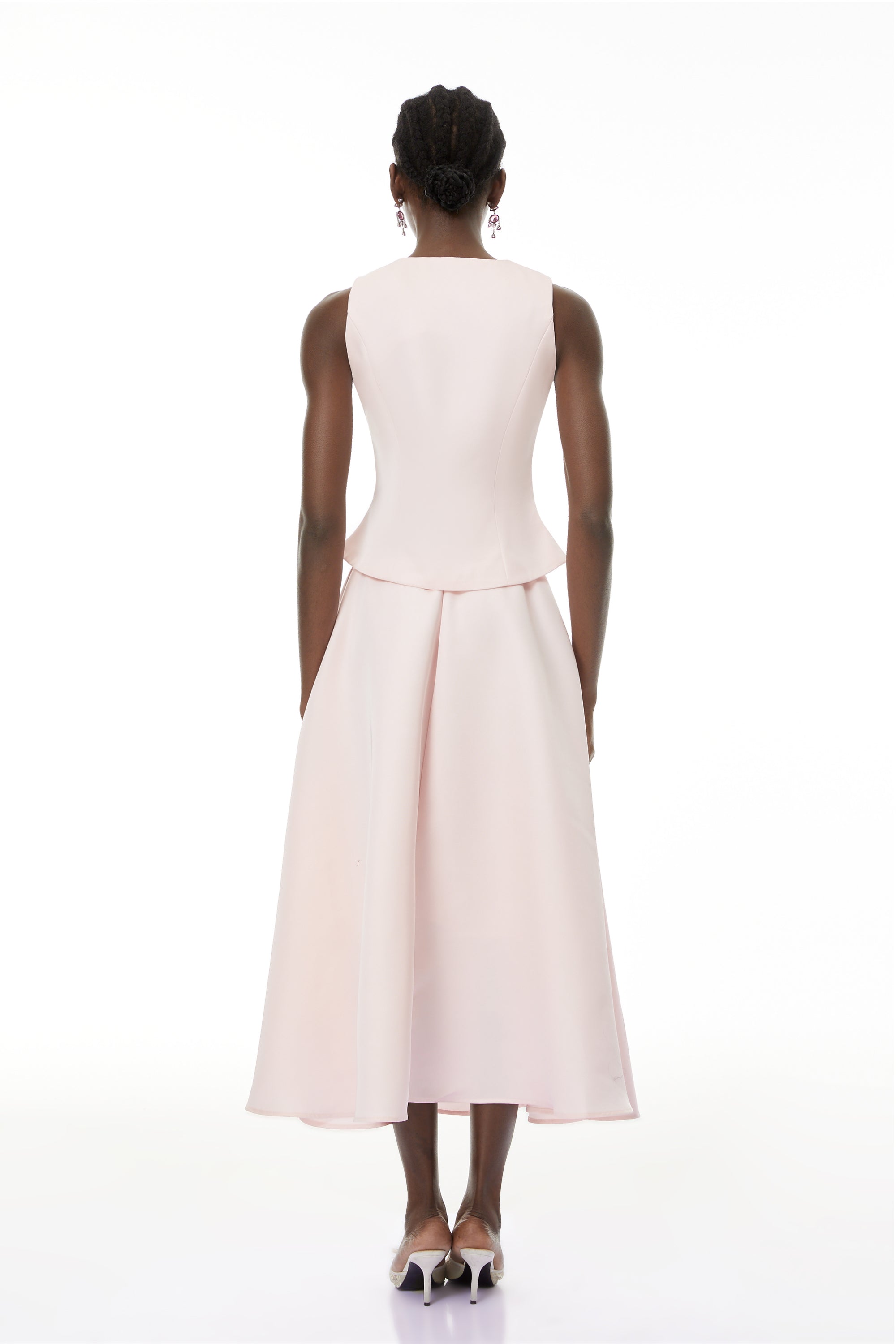 Wilhelmine Rosa verziertes Oberteil & Rock-Set